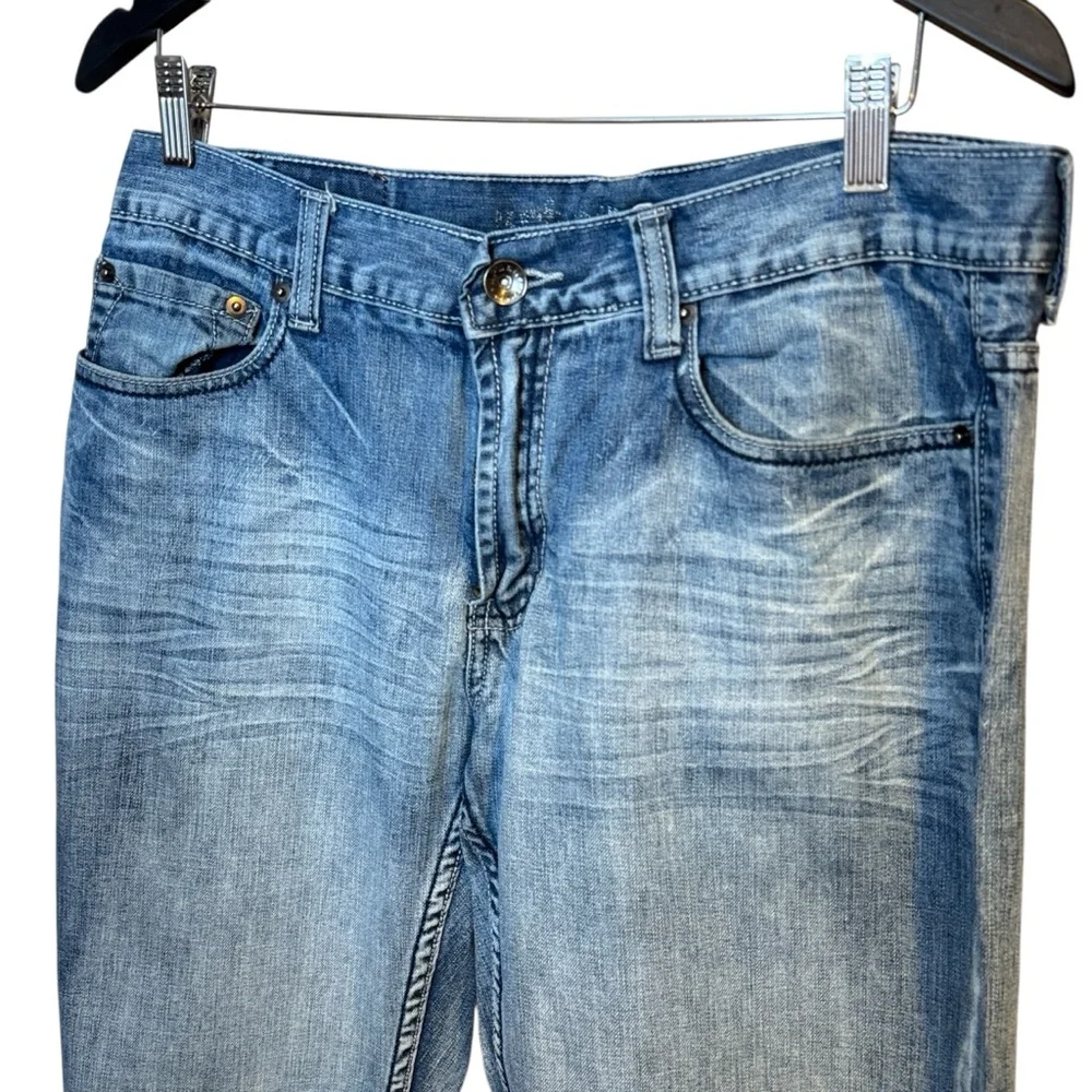 Urban Pipeline Slim Straight Mens Jeans 34x32 Distressed Y2K Style Vintage Denim